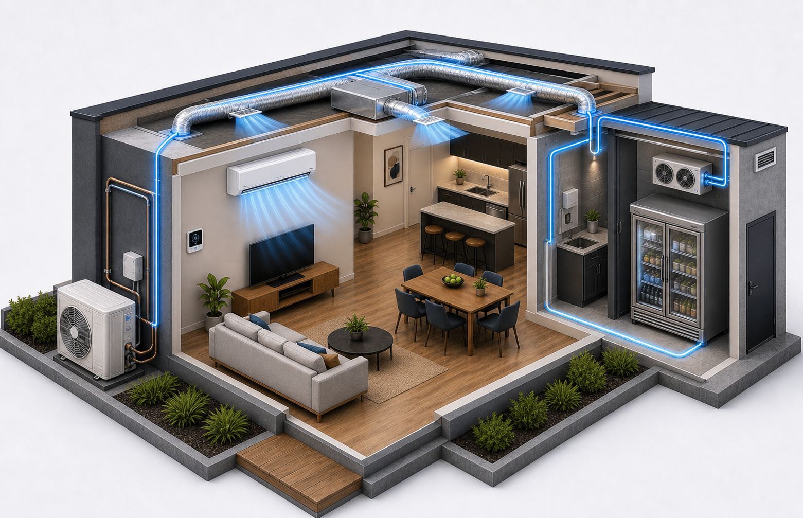 Refrigeration, heating and cooling service work